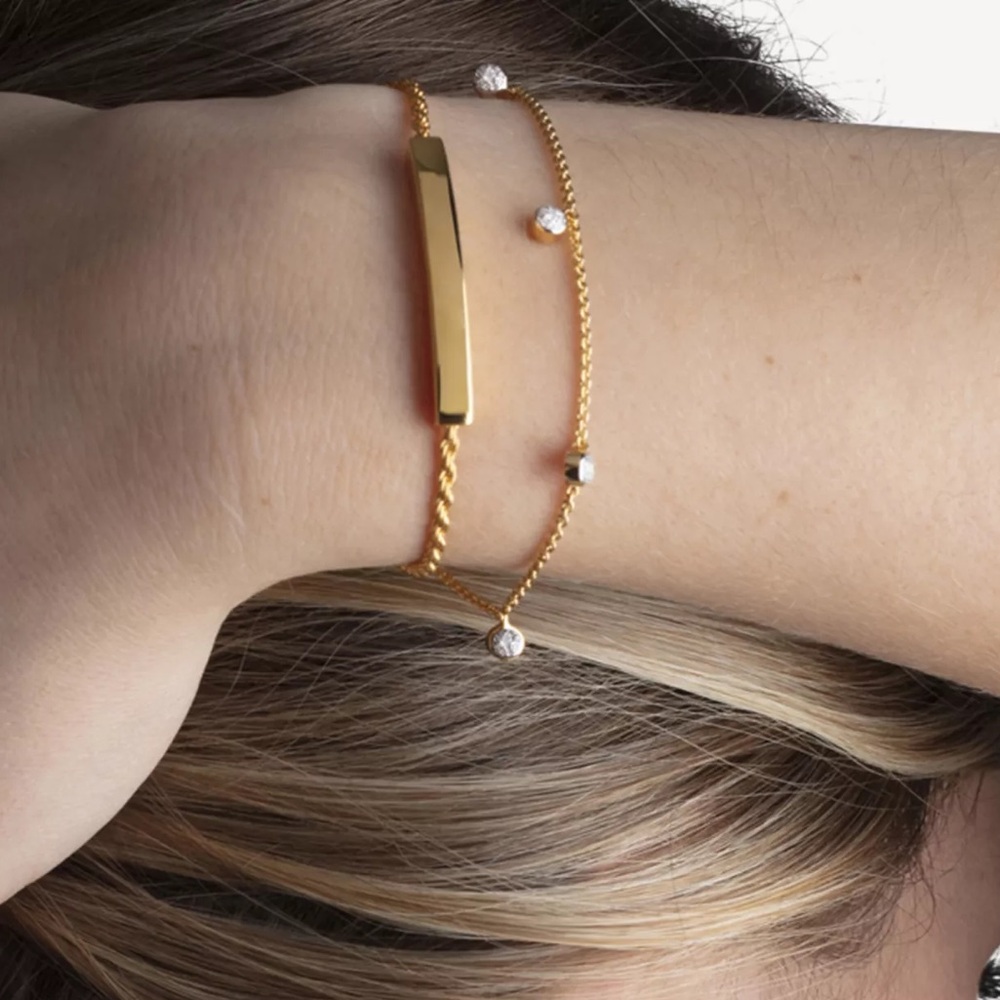 Monica Vinader Fiji Tiny Button Diamond Bracelet … - image 2